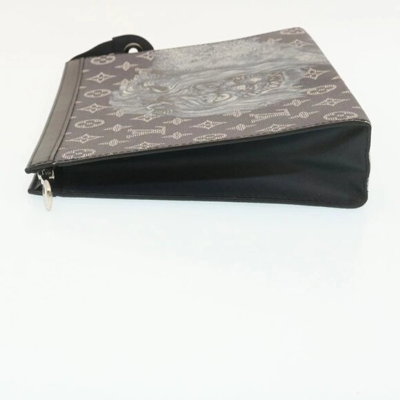 LOUIS VUITTON Monogram Savanna Pochette Voyage ClutchBag Navy M66639 Auth 29183A - Picture 8 of 16